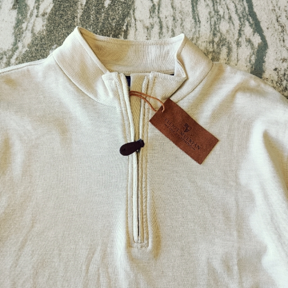 Elliot Mulryan Fine Clothing Mens 1/4 Zip Pullover Sweatshirt New Size Medium